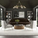 Leo 6 Light 48 inch Matte Brass Chandelier Ceiling Light