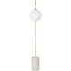 Merlot 62 inch 60.00 watt Satin Brass and Honed White Floor Lamp Portable Light