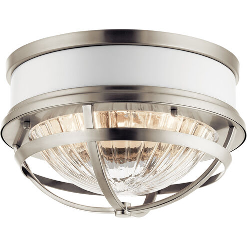 Tollis 2 Light 12 inch Brushed Nickel Flush Mount Light Ceiling Light