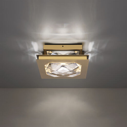 Enchante LED 10 inch Aged Brass Flush Mount Ceiling Light, Beyond