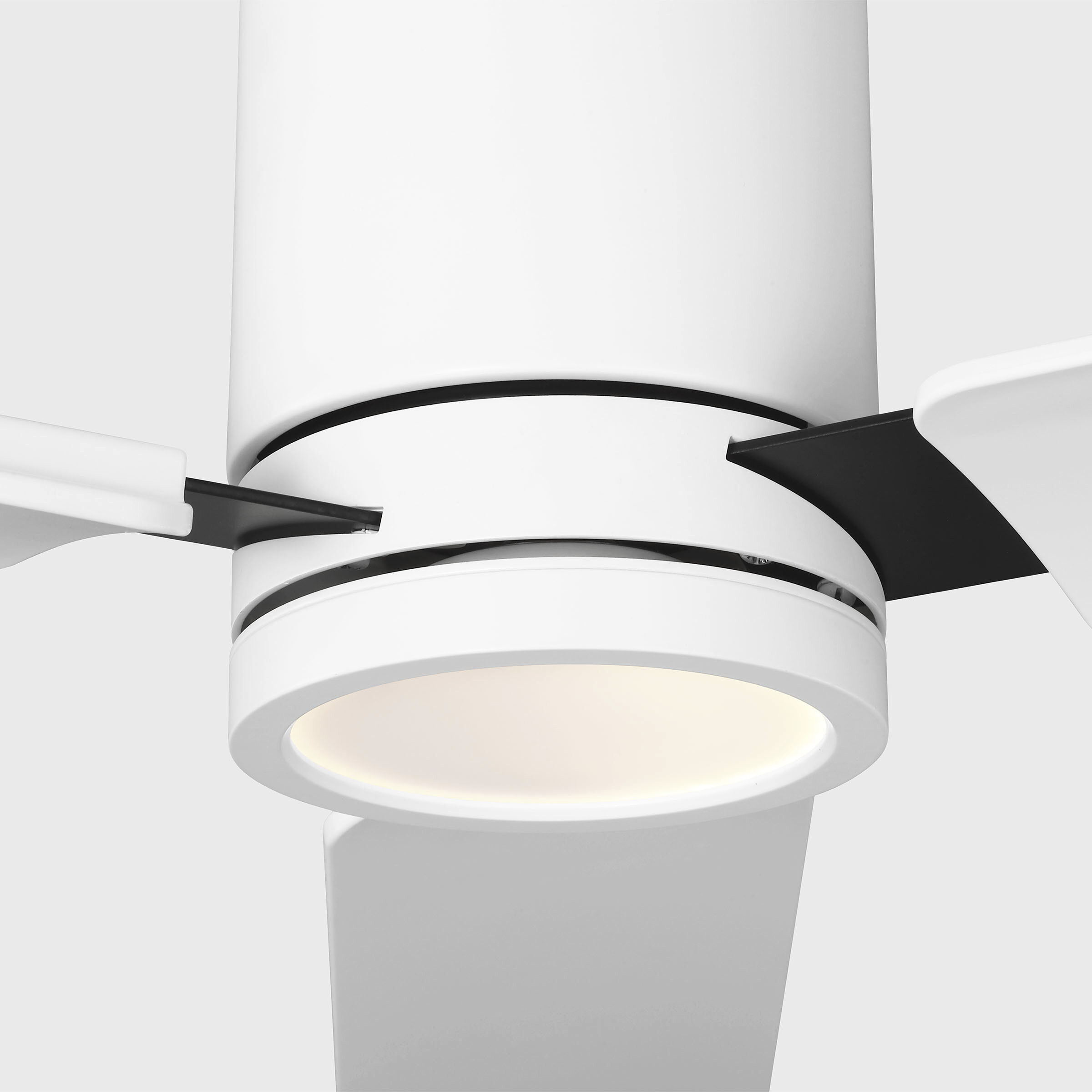 Cleancut 54 inch Matte White with Matte White ABS Blades Indoor/Outdoor Smart Ceiling Fan