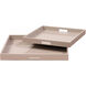 Lacquer Glossy Taupe Tray, Set of 2