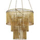 Mantra 7 Light 30 inch Gold Leaf Chandelier Ceiling Light