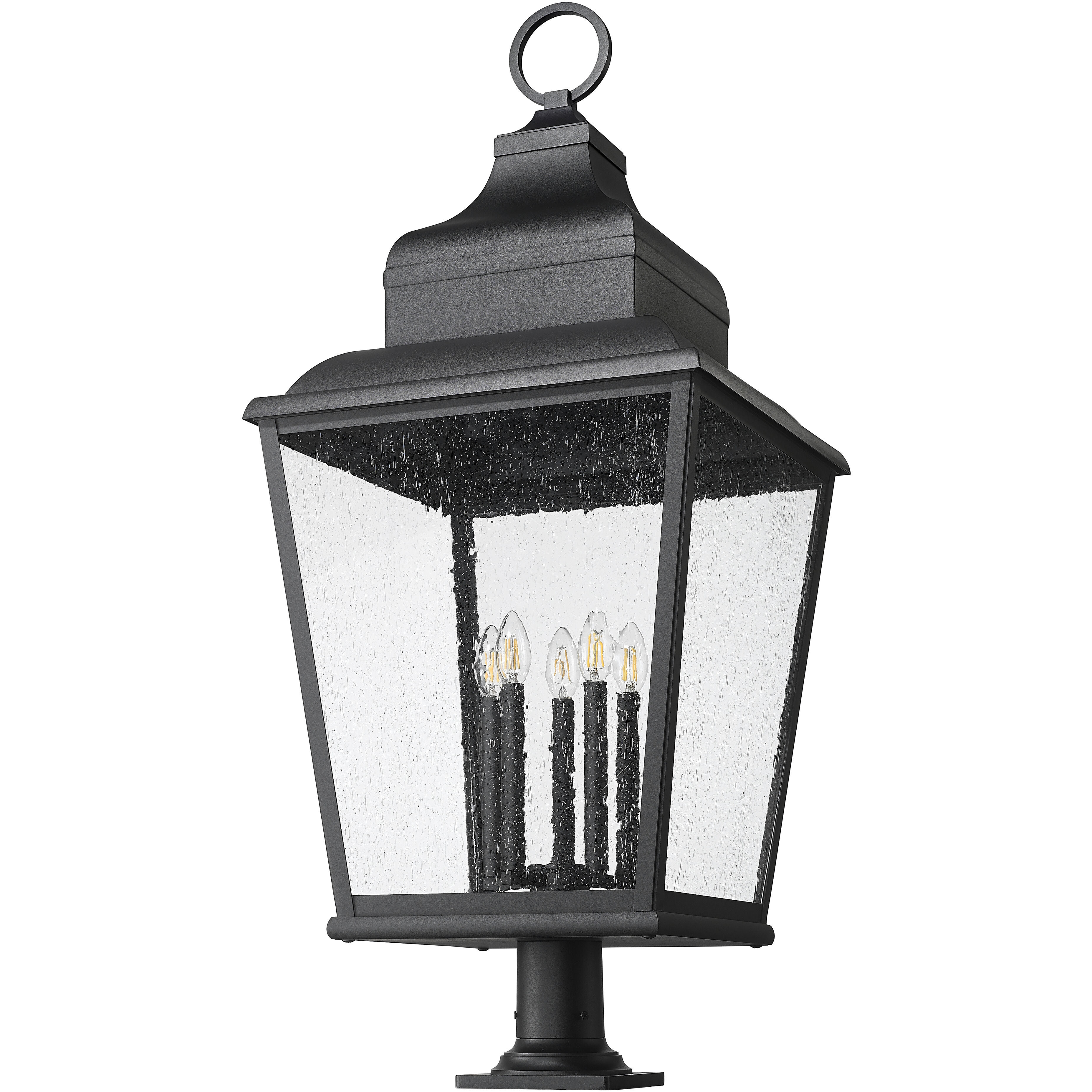 Raphael 5 Light 42.75 inch Sand Black Outdoor Pier Mounted Fixture in Soft Sand Black