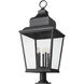Raphael 5 Light 42.75 inch Sand Black Outdoor Pier Mounted Fixture in Soft Sand Black