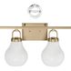 Mansfield 4 Light 34 inch Champagne Gold Vanity Light Wall Light