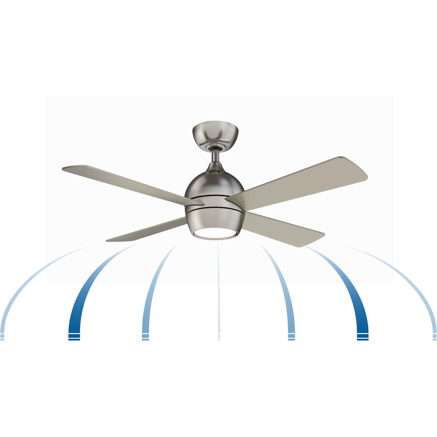 Kwad 44 44 inch Matte White Fan-Uni