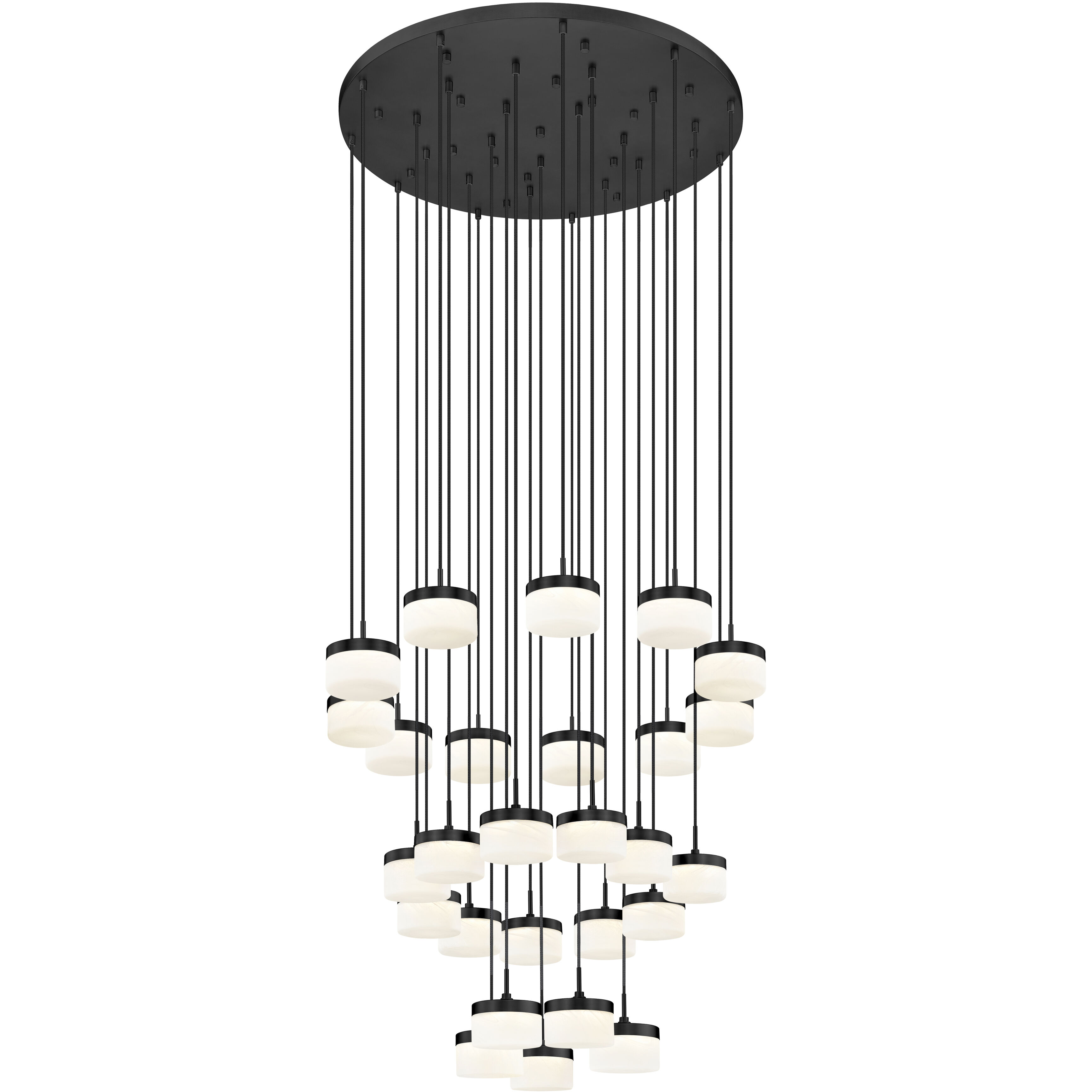 Renaud LED 40.75 inch Matte Black Chandelier Ceiling Light