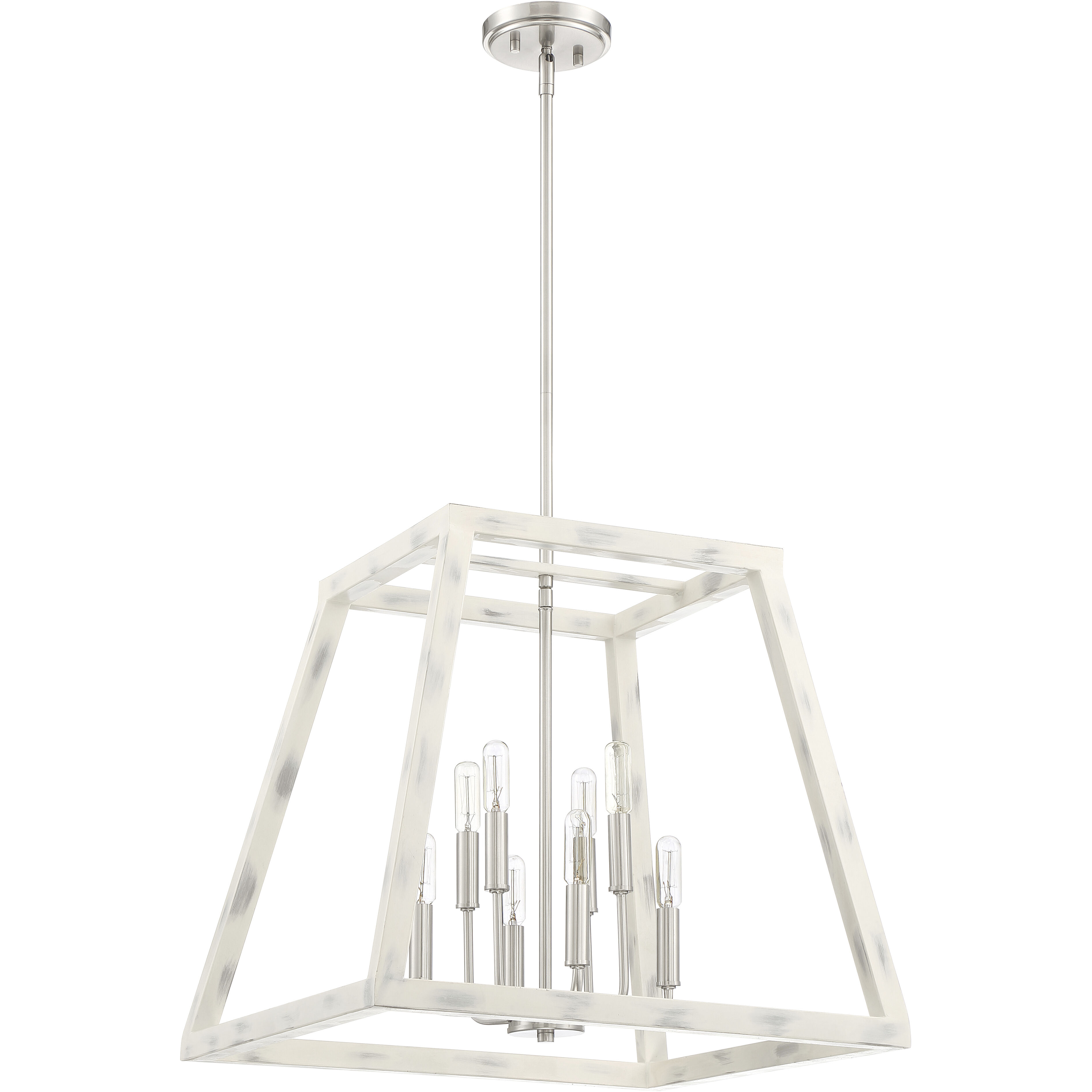 Rhode 8 Light 20 inch Coastal Weathered White Foyer Light Ceiling Light