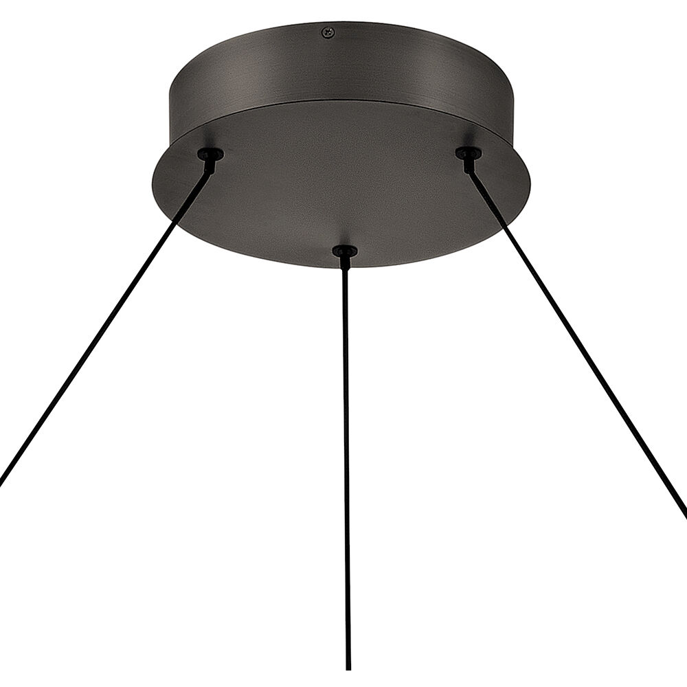 Althea LED 38 inch Satin Black Chandelier Ceiling Light