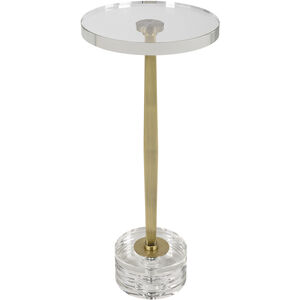 Groove 23.75 X 10.25 inch Brushed Gold and Crystal Drink Table
