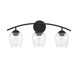 Transitional 3 Light 24 inch Matte Black Bathroom Vanity Light Wall Light