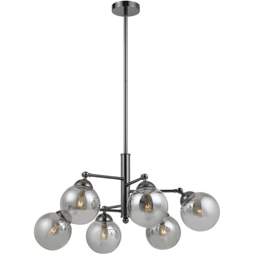Prato 6 Light 32 inch Gun Metal Chandelier Ceiling Light