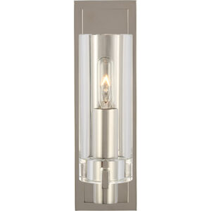 Visual Comfort Signature Collection Chapman & Myers Sonnet LED 3 inch Polished Nickel Single Sconce Wall Light in Clear Glass, Petite CHD2630PN-CG - Open Box