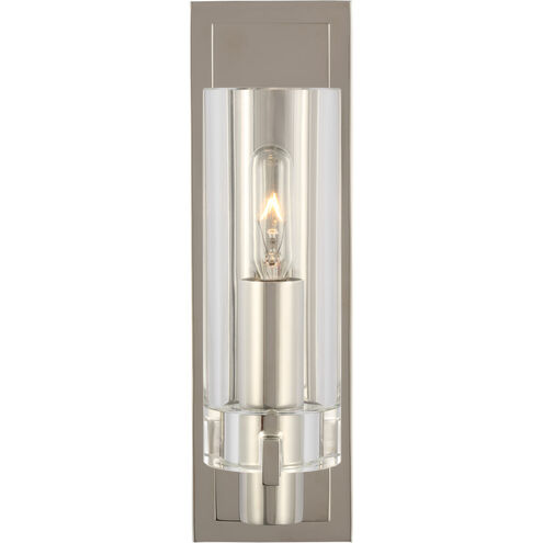 Visual Comfort Signature Collection Chapman & Myers Sonnet LED 3 inch Polished Nickel Single Sconce Wall Light in Clear Glass, Petite CHD2630PN-CG - Open Box