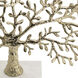 Anita Gold Finished Aluminum with White Marble Base Décor