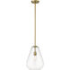 Ayra 1 Light 12 inch Olde Brass Pendant Ceiling Light