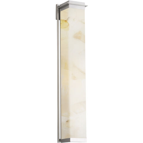 Alabaster Rocks Pacific Wall Sconce Wall Light in Brushed Nickel