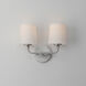 Bristol 2 Light 13.25 inch Satin Nickel Wall Sconce Wall Light