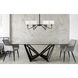 Transitional 6 Light 42 inch Matte Black Chandelier Ceiling Light