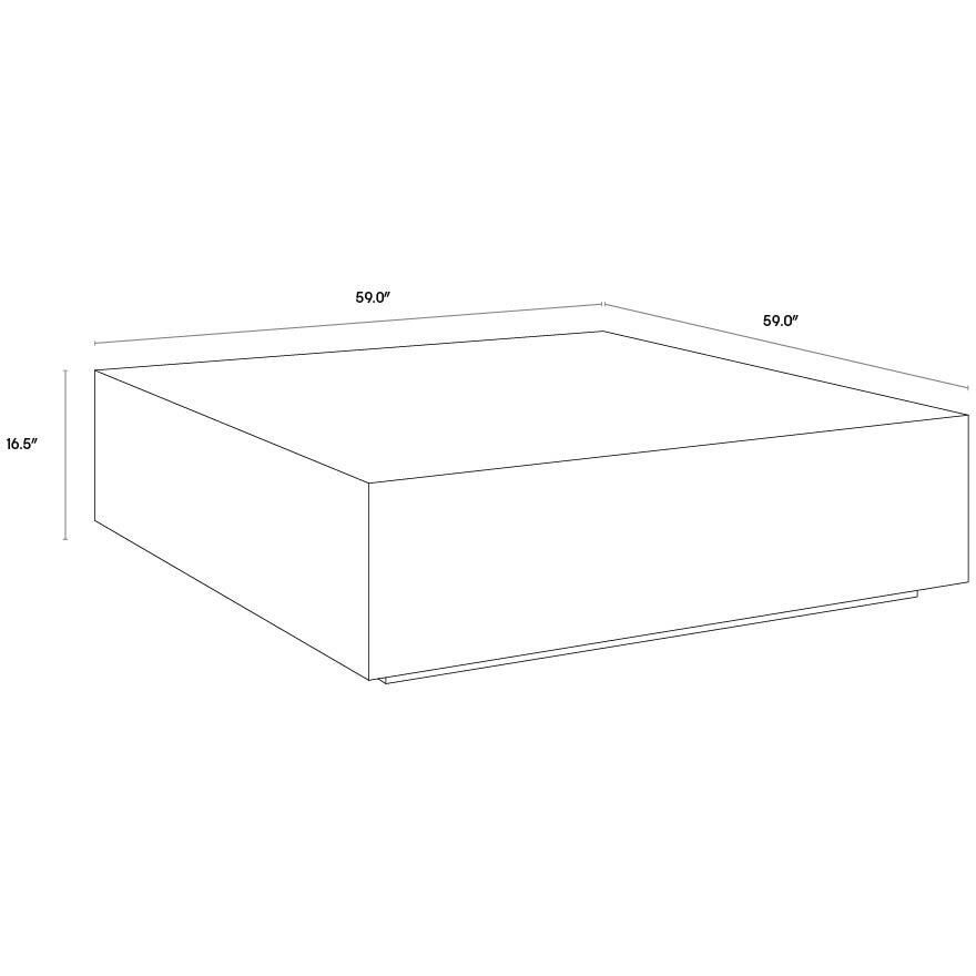 Frezco 59 X 59 inch Light Oak Coffee Table