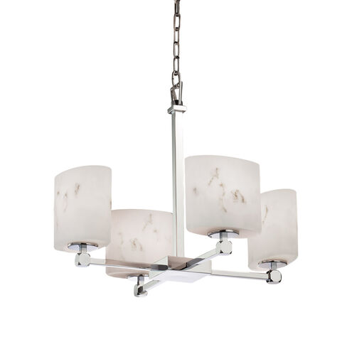 Lumenaria LED 20.5 inch Polished Chrome Chandelier Ceiling Light in 2800 Lm LED, Oval