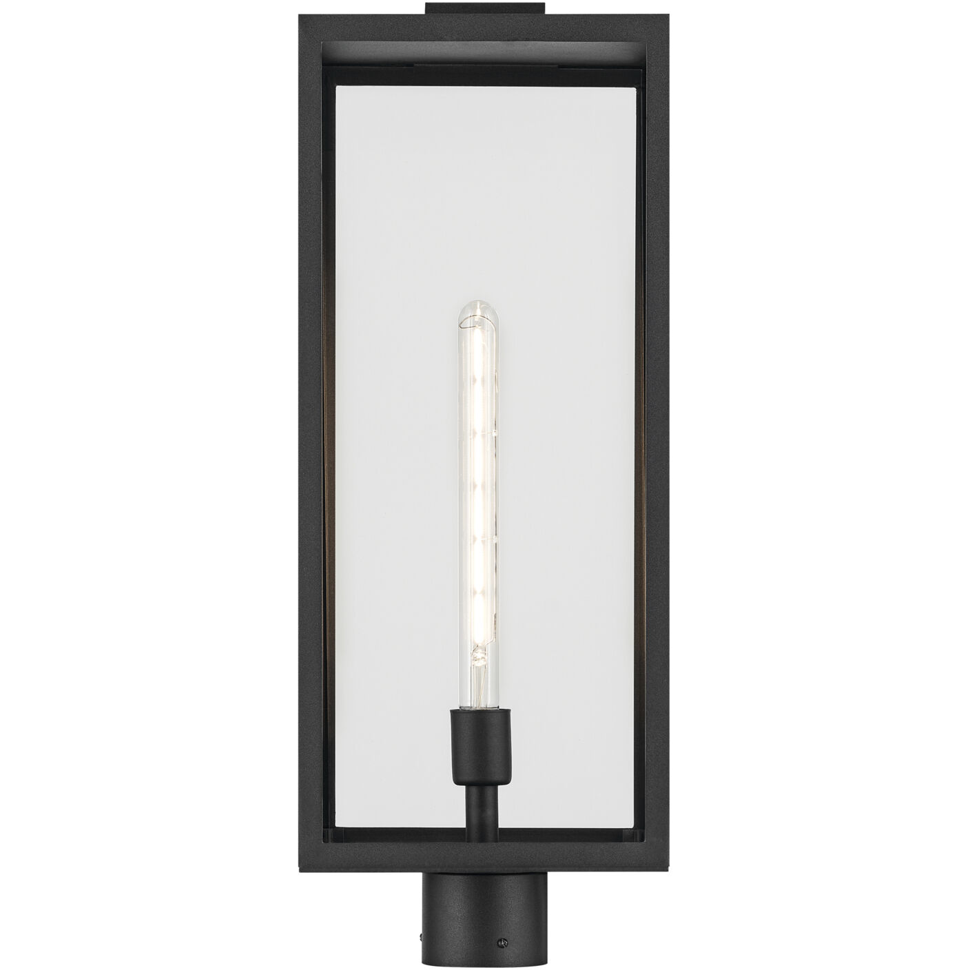 Branner 1 Light 25.5 inch Black Textured Outdoor Post Lantern