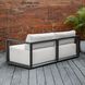 Remsen Java Black and Oyster White Outdoor Sofa