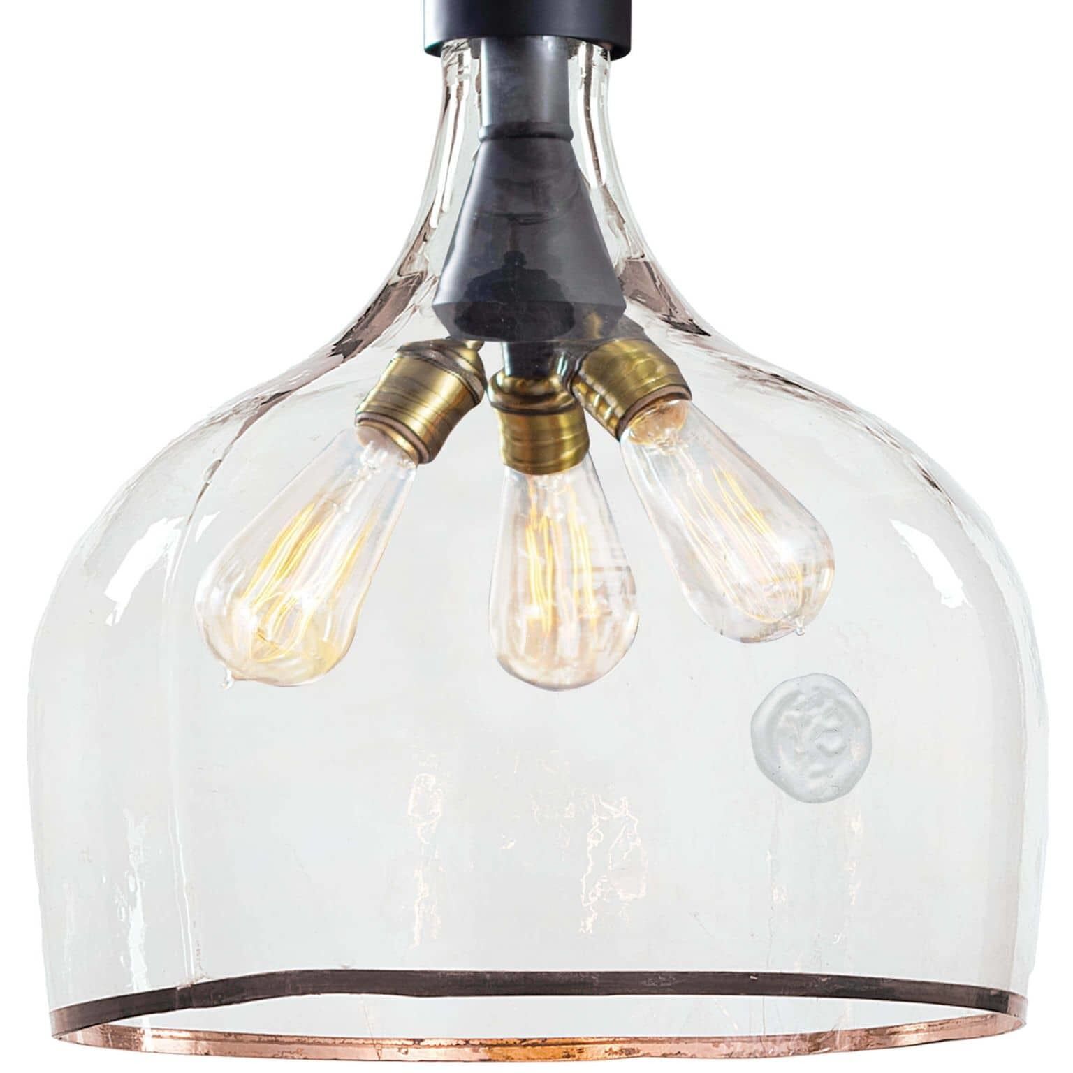Demi John 3 Light 14.5 inch Clear Pendant Ceiling Light Large