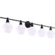 Gene 5 Light 47 inch Black Wall sconce Wall Light