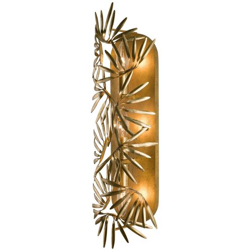 Jardin 3 Light 6 inch Oxidized Gold Leaf ADA ADA Sconce Wall Light