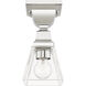 Mission 1 Light 5 inch Polished Chrome Flush Mount Ceiling Light