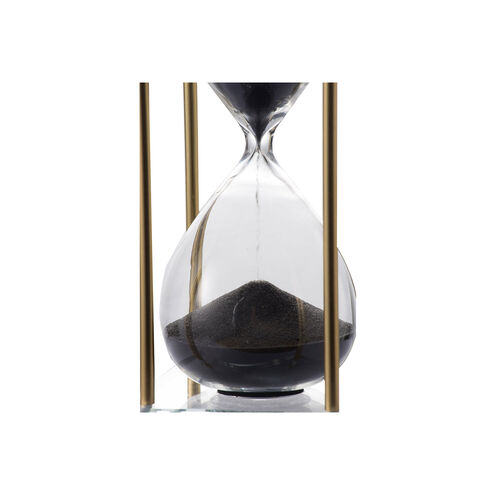 MC-Modern Chic Black and Clear and Brass Hourglass