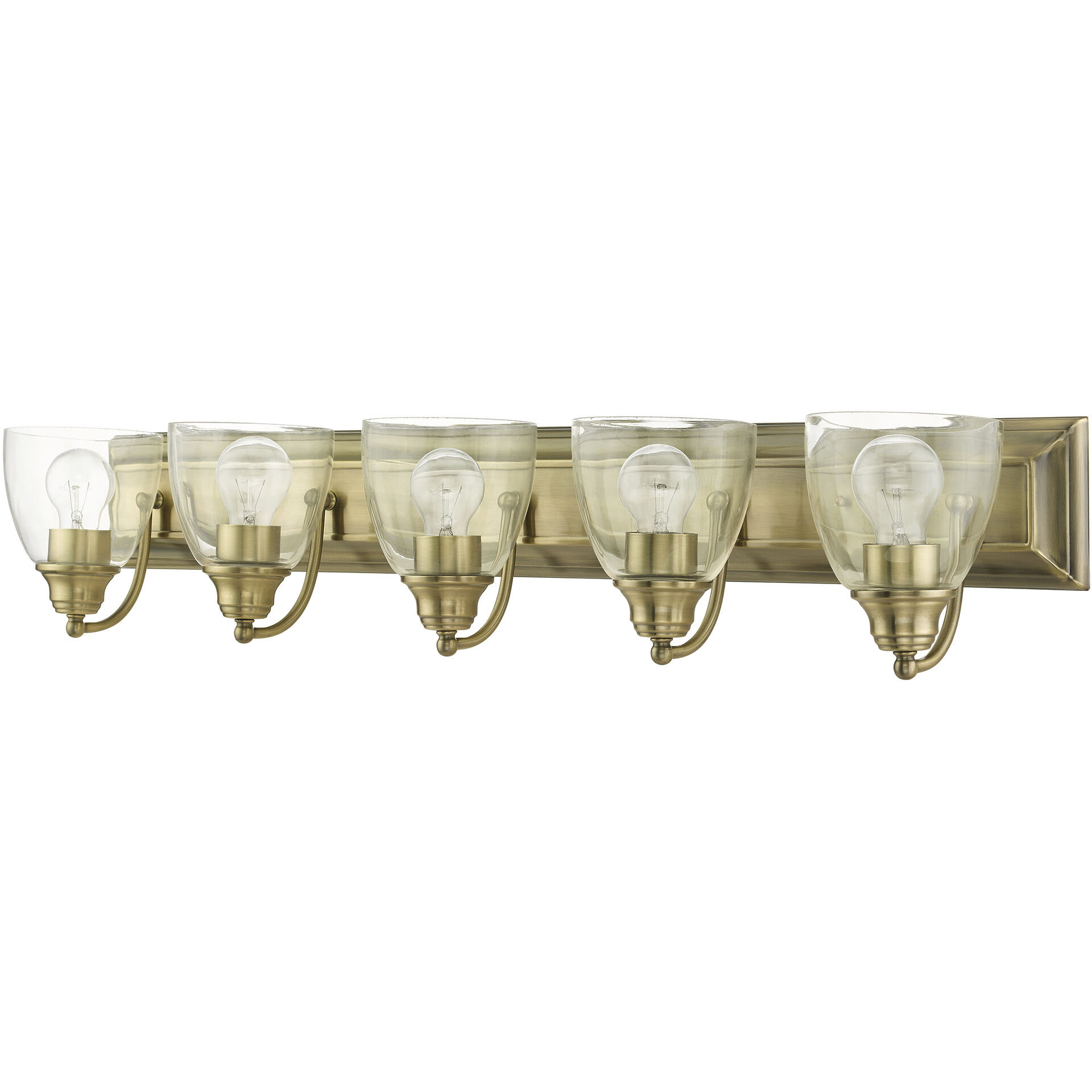 Birmingham 5 Light 36 inch Antique Brass Vanity Sconce Wall Light