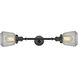 Franklin Restoration Chatham LED 16 inch Matte Black Bath Vanity Light Wall Light in Clear Glass, Franklin Restoration