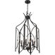 Enclave 6 Light 21 inch Black Tourmaline Pendant Ceiling Light