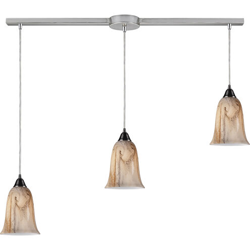 Granite 3 Light 36 inch Satin Nickel Multi Pendant Ceiling Light, Configurable