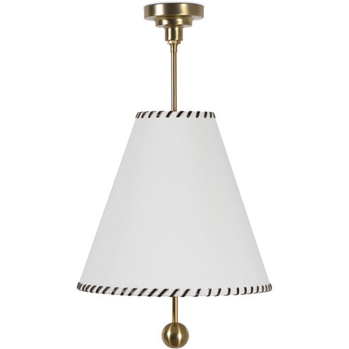 Jubilee 2 Light 16.5 inch Natural Brass Pendant Ceiling Light