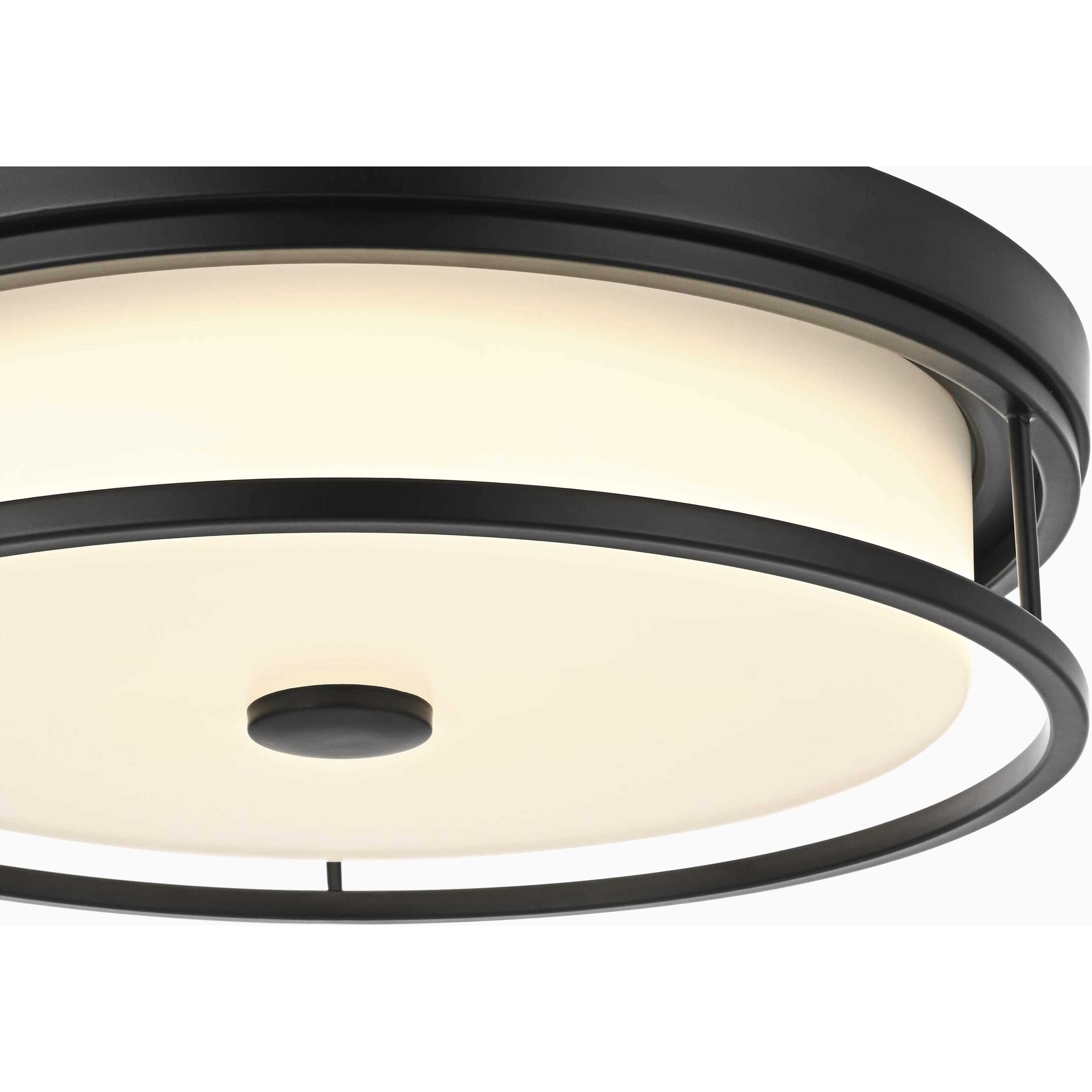 Kolson 16 inch Black Flush Mount Ceiling Light