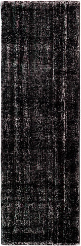 Messina 96 X 30 inch Black Rug in 2.5 x 8, Runner