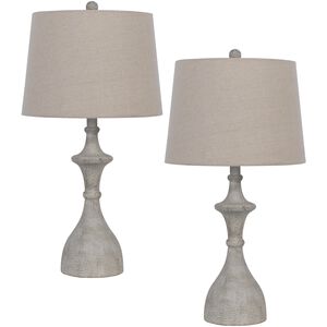 Acoma 27 inch 150.00 watt White Washed Table Lamp Set Portable Light, Pair