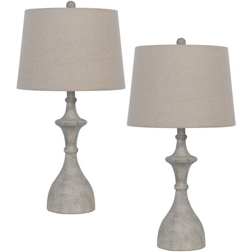 Acoma 27 inch 150.00 watt White Washed Table Lamp Set Portable Light, Pair