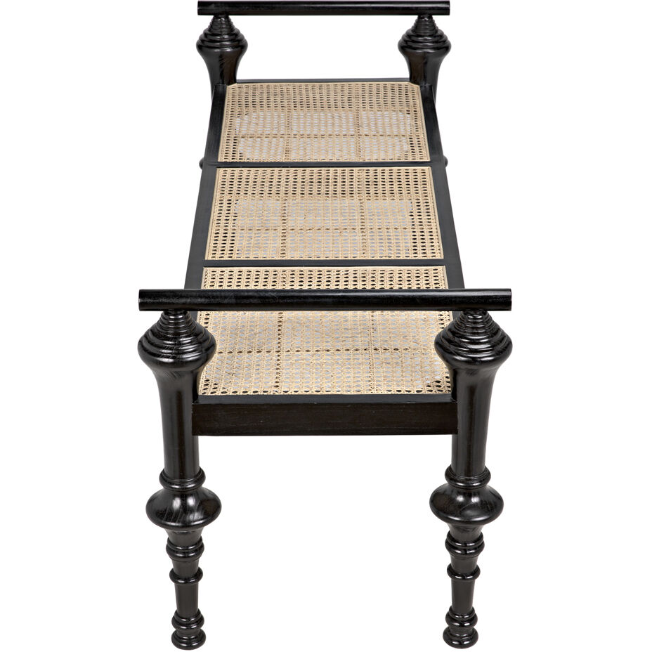 Indochine Charcoal Black Bench