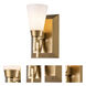 Lemuria 1 Light 6.25 inch Laquered Gold Bath Bar Wall Light