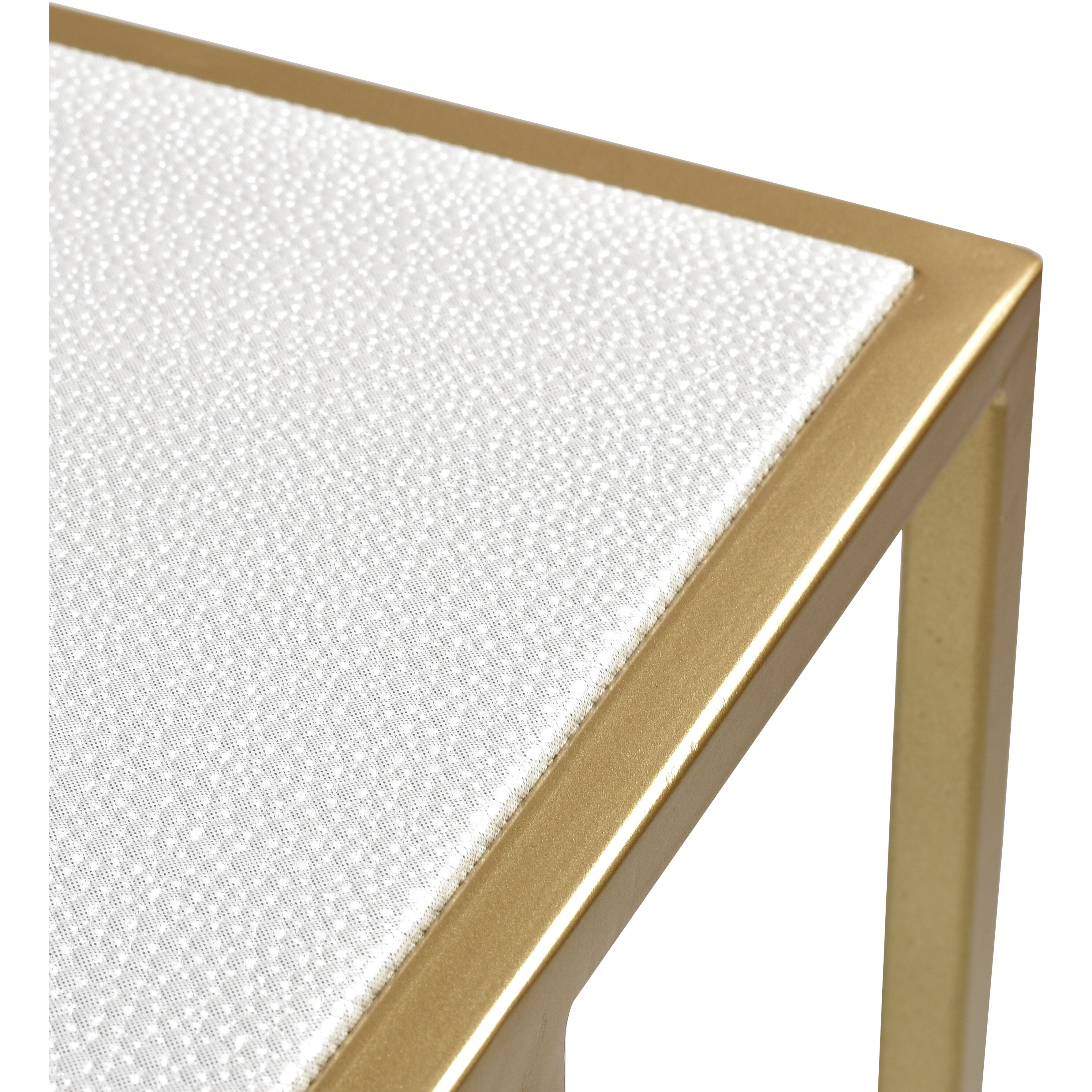 Fawley 24 X 19.75 inch Gold with White Accent Table