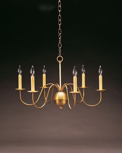 Signature 6 Light 26 inch Dark Brass Chandelier Ceiling Light in 8