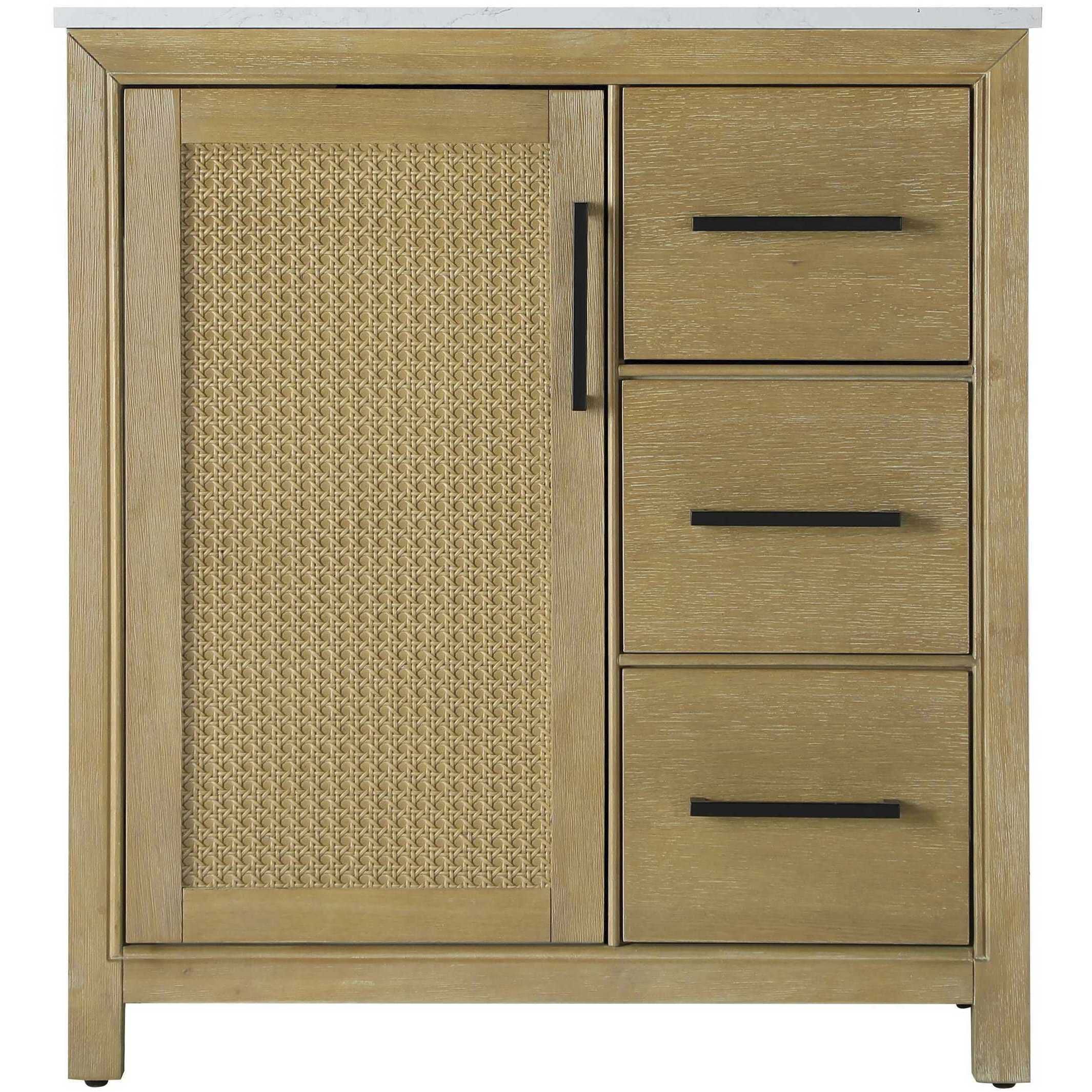 Alina 32 X 34 inch Linen Oak Bathroom Vanity Cabinet