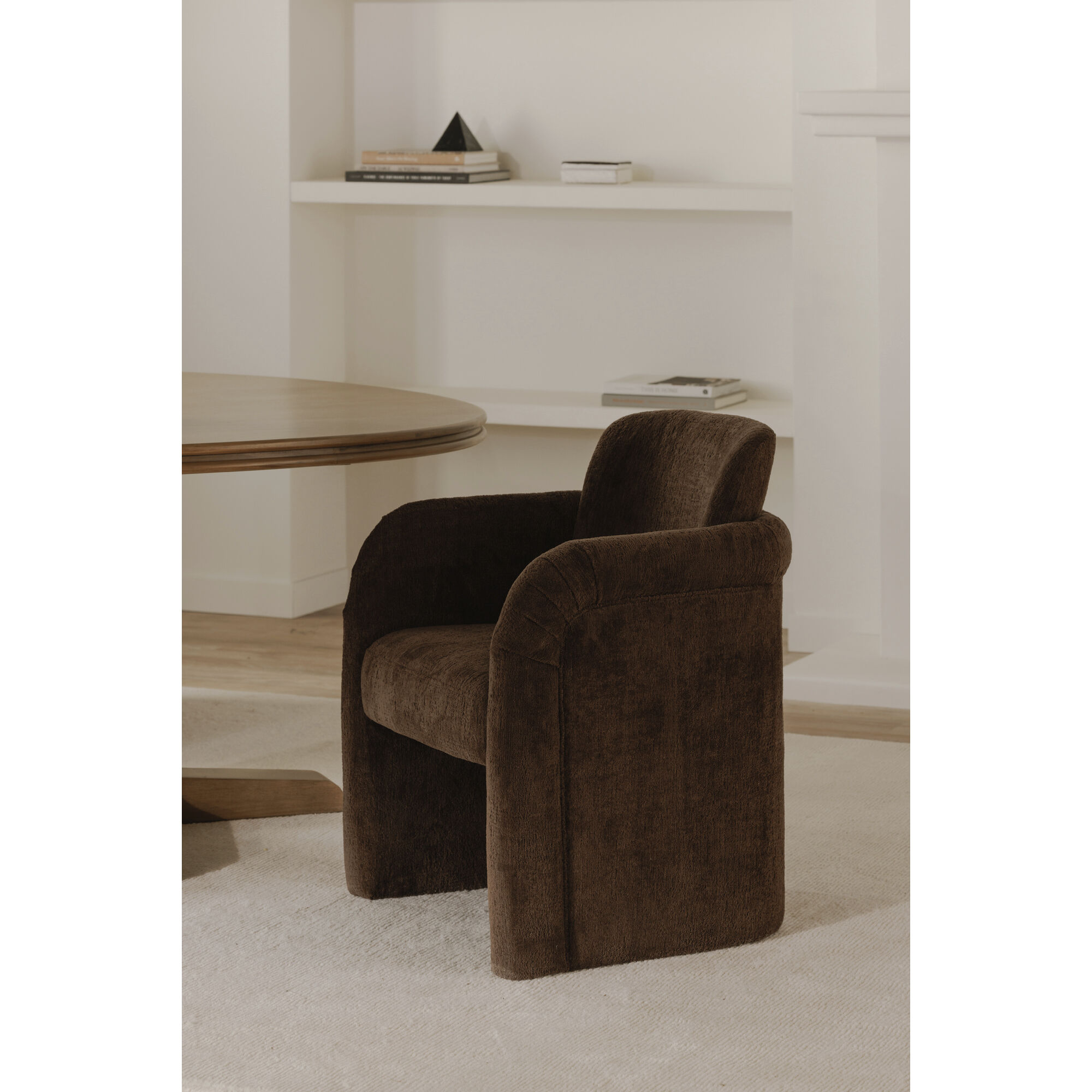 Mesto Brown Rolling Dining Chair