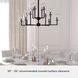 Kerrison 12 Light 40.5 inch Natural Black Iron Chandelier Ceiling Light