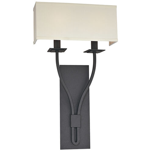 Palladium 2 Light 12 inch Textured Black ADA Wall Sconce Wall Light